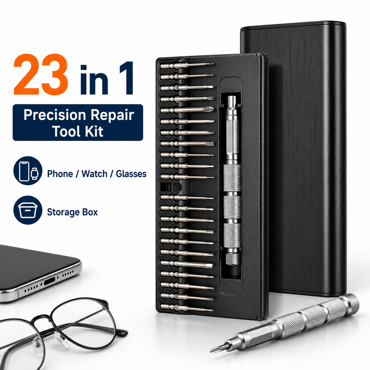 Electronics Repair Glasses - 23 in 1 Precision Screwdriver Set