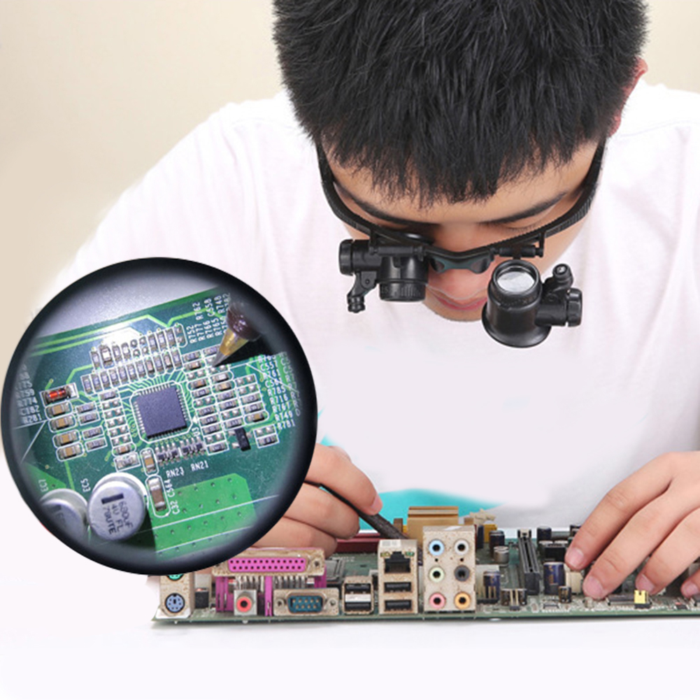 10X/15X/20X/25X LED Magnifier  – Electronics Repair Glasses Bewertung und Preis