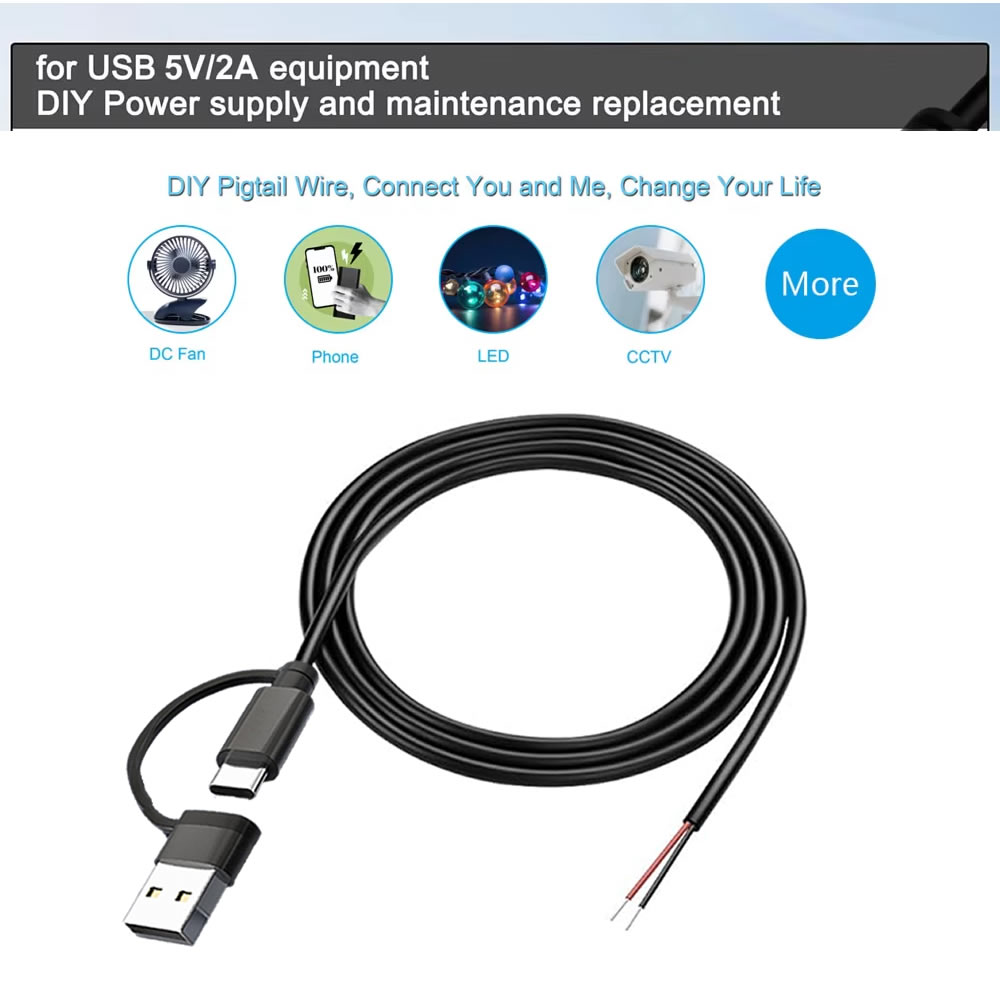 DC 2 Pin Power Cable USB and T – Electronics Repair Glasses Bewertung und Preis