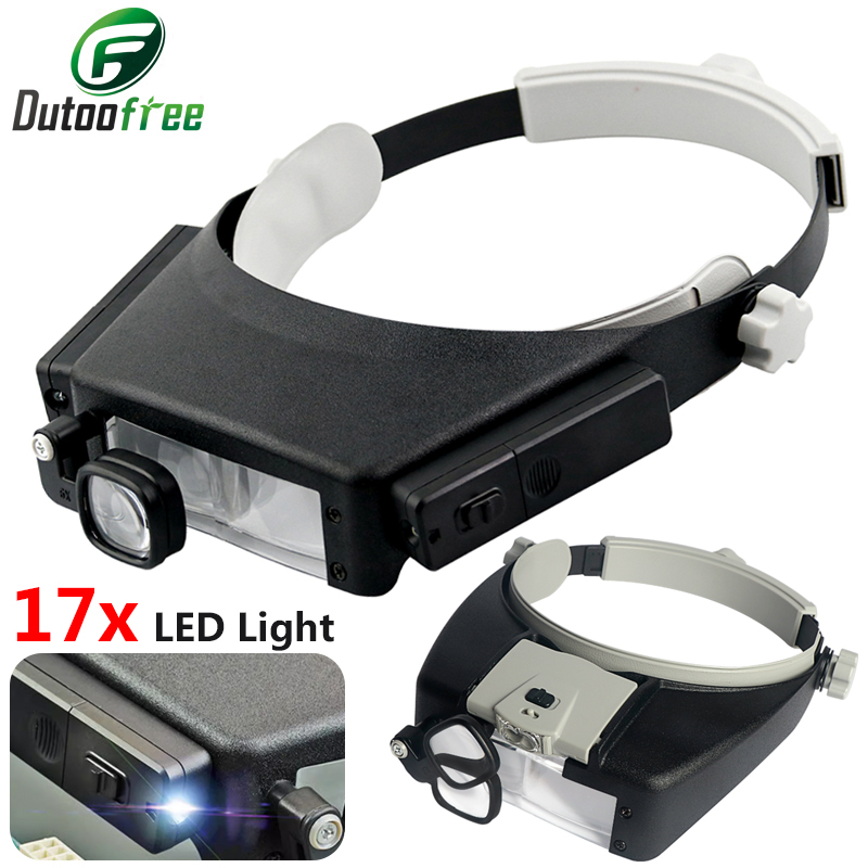 New Headband Magnifier LED Lig – Electronics Repair Glasses Bewertung und Preis