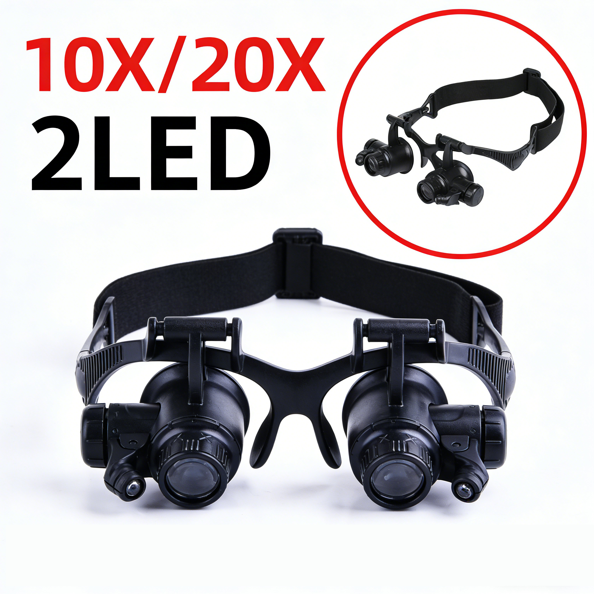 Headband Magnifier with 2 LED  – Electronics Repair Glasses Bewertung und Preis